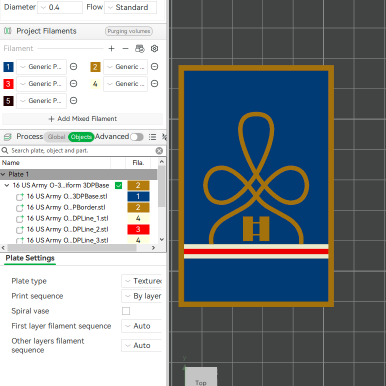 US Army Military O-3 Captain Mess Uniform Officer Insignia Emblem Symbols 3D STL Files For 3D Printing Using 3D Printer Machines