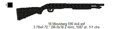 USA Popular Weapons Guns Rifles Silhouette Shadow Machine Embroidery Digitized Design Files | Dst | Pes | Hus | VP3 (Copy)