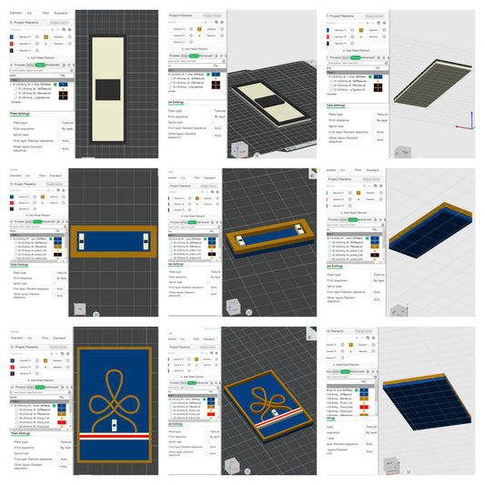 US Army Military W-1 Warrant Officer Board Mess Uniform Insignia Emblem Symbols 3D STL Files For 3D Printing Using 3D Printer Machines