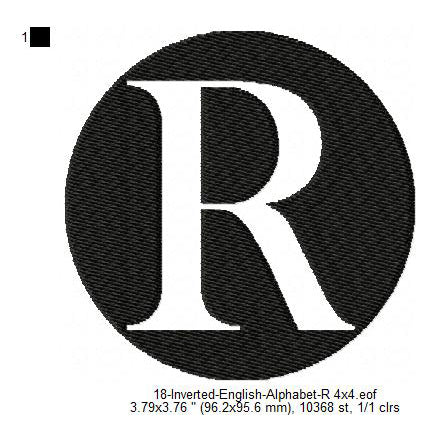 English Fontsb R R English Alphabets Lettes Machine Embroidery Digitized Design Files ...
