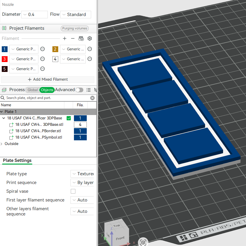 USA Air Force USAF CW2 CW3 CW4 CW5 Chief Warrant Officer Insignia Emblems Symbols 3D STL Files For 3D Print Using 3D Printer Machine