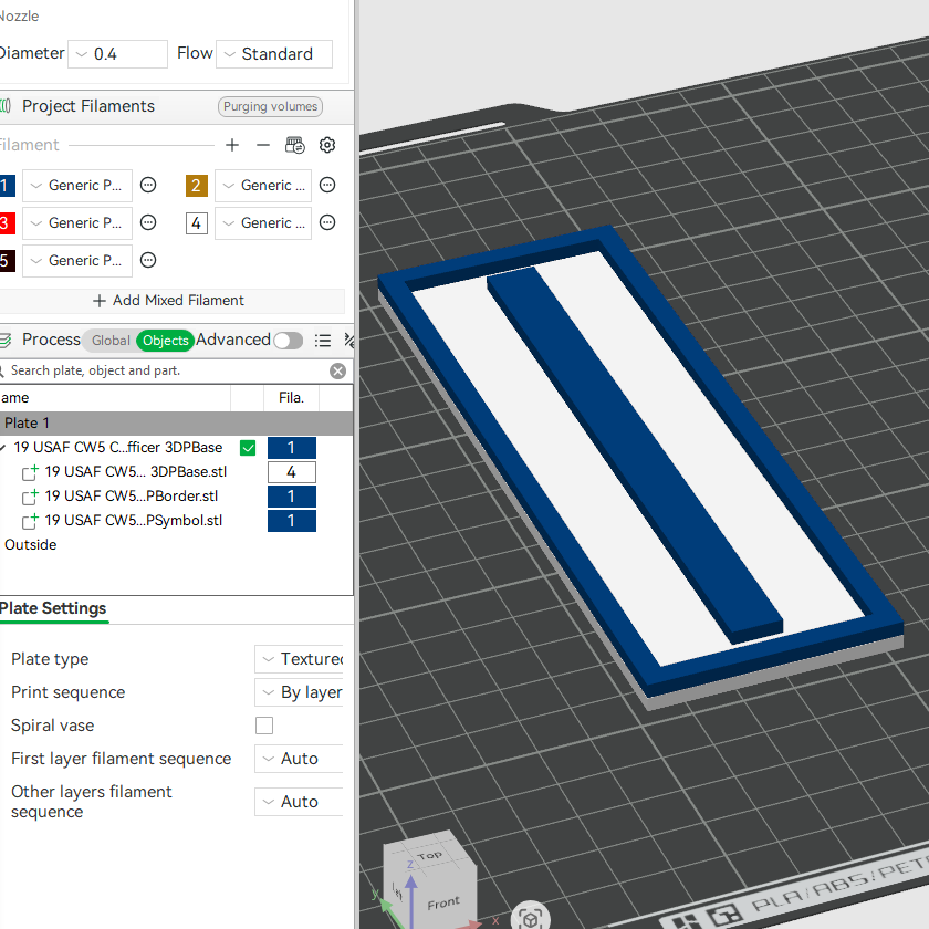 USA Air Force USAF CW2 CW3 CW4 CW5 Chief Warrant Officer Insignia Emblems Symbols 3D STL Files For 3D Print Using 3D Printer Machine