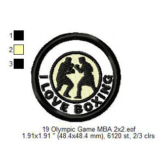 Olympic Sports Boxing Breaking Climbing Cycling BMX Racing Cycling Road Diving Equestrian Fencing Futsal Football Silhouette Badges Patches Machine Embroidery Digitized Design Files