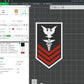 US Navy Hospital Corpsman HM1 Petty Officer Insignia Symbols 3D STL Files For 3D Printing Using 3D Printer Machines