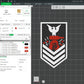 US Navy Hospital Corpsman HM1 Petty Officer Insignia Symbols 3D STL Files For 3D Printing Using 3D Printer Machines