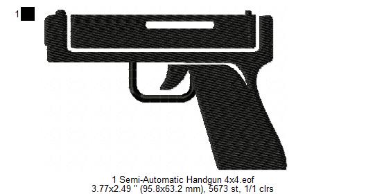 USA Popular Weapons Guns Rifles Silhouette Shadow Machine Embroidery Digitized Design Files | Dst | Pes | Hus | VP3 (Copy)