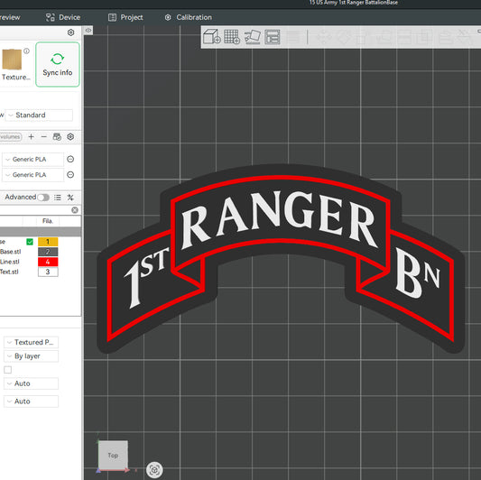 US Army 1st Ranger Bn Battalion Officer Insignia Emblem Symbols 3D STL Files For 3D Printing Using 3D Printer Machines