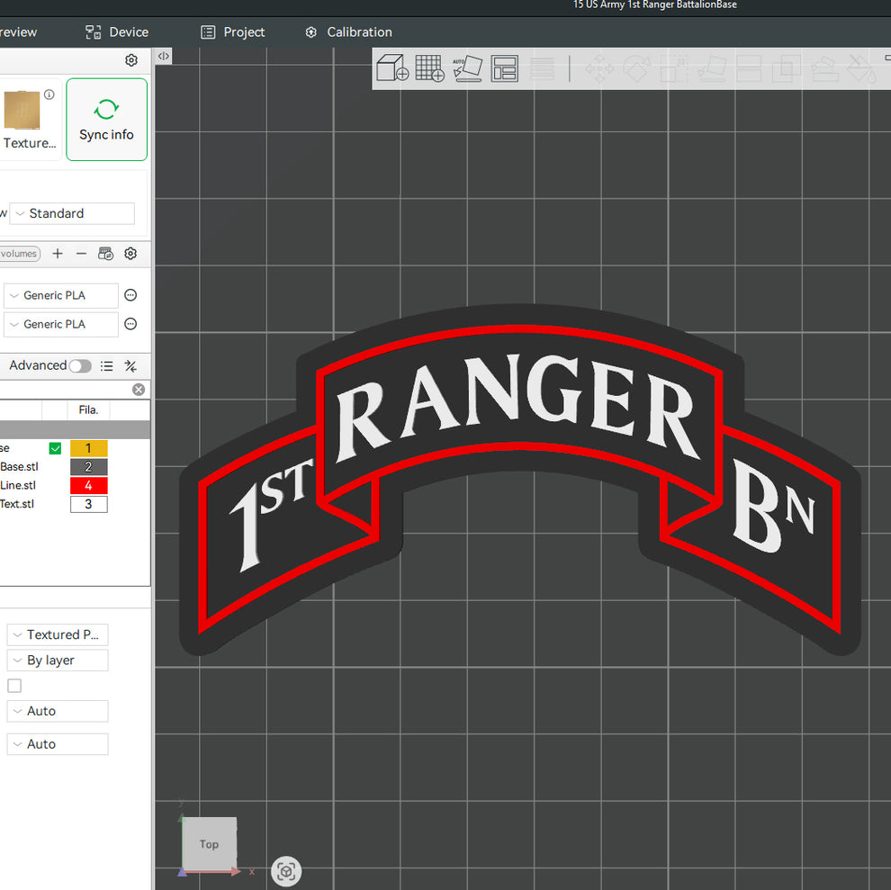 US Army 1st Ranger Bn Battalion Officer Insignia Emblem Symbols 3D STL ...