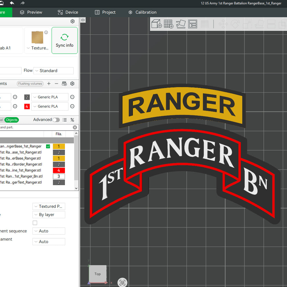 US Army 1st Ranger Bn Ranger Battalion Officer Insignia Emblem Symbols ...