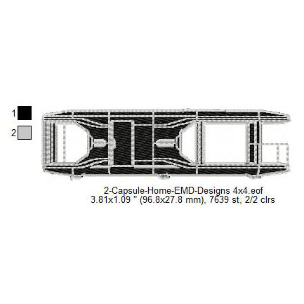 Capsule Mini Home Silhouette Shadow Machine Embroidery Digitized Design Files