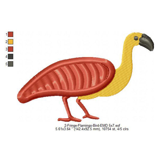 Fringe Bird Machine Embroidery Digitized Design Files