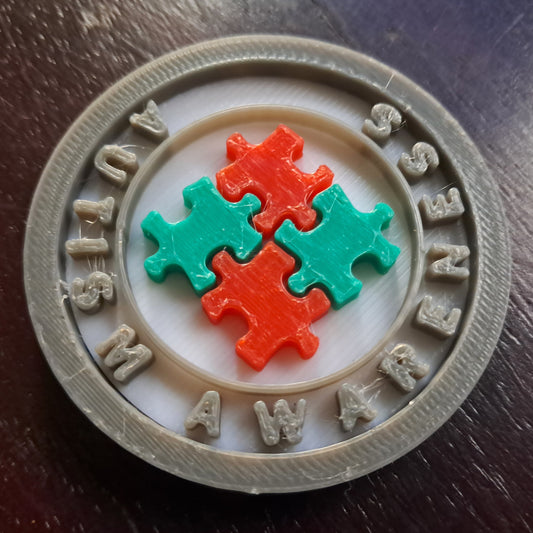 Autism Awareness Day MBA Merit Badges 3D STL Files For 3D Printing Using 3D Printer Machines