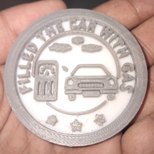 Filled The Car With Gas MBA Merit Badges 3D STL Files For 3D Printing Using 3D Printer Machines