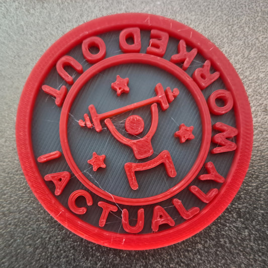 I Actually Worked Out Personal Healthcare Gym Fitness Daily Life MBA Merit Badges 3D STL Files For 3D Printing Using 3D Printer Machines