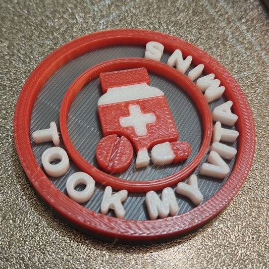 Took My Vitamins Pills Personal Healthcare Daily Life MBA Merit Badges 3D STL Files For 3D Printing Using 3D Printer Machines