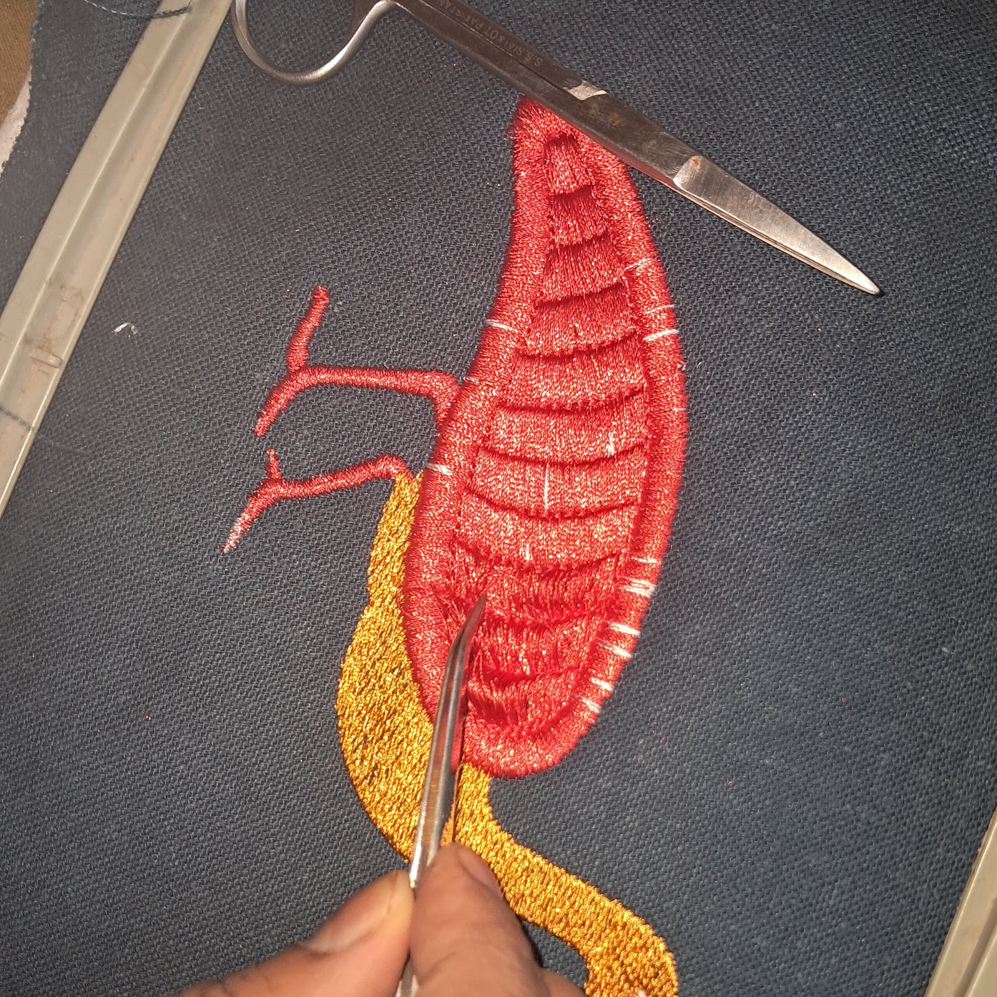 Fringe Flamingo Bird Machine Embroidery Digitized Design Files