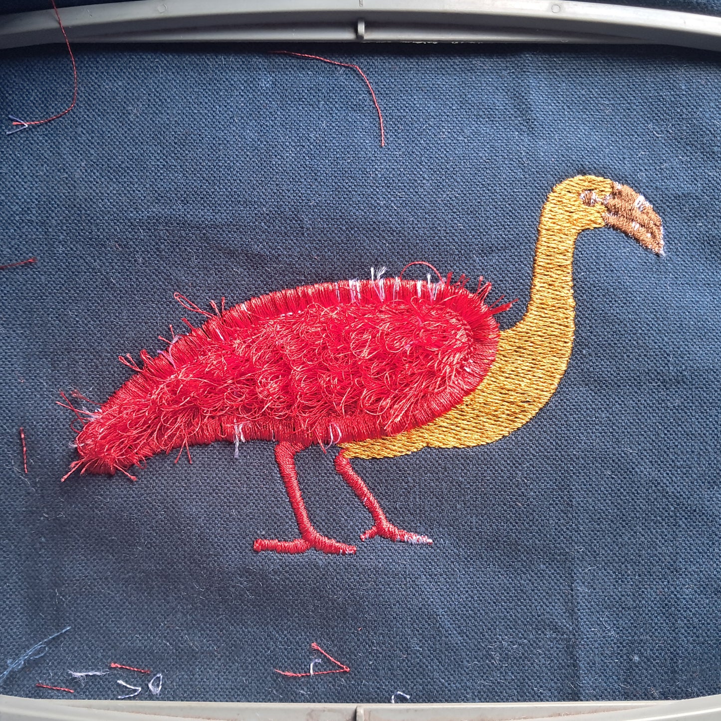 Fringe Flamingo Bird Machine Embroidery Digitized Design Files