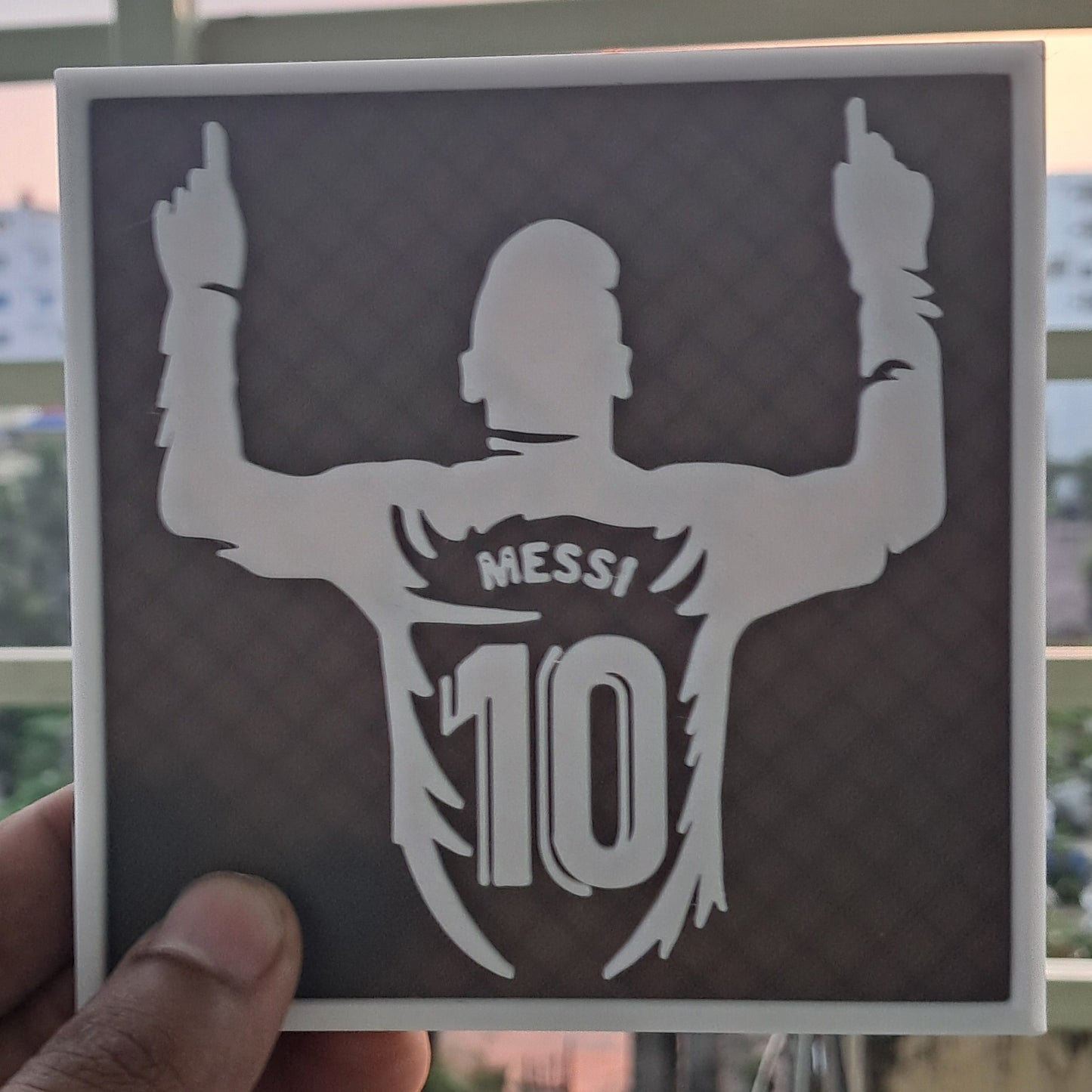 Leonel Messi LM10 Celebration Penalty Silhouette 3D STL Files For 3D Printing Using 3D Printer Machines