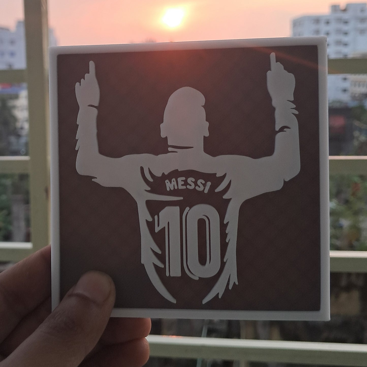 Leonel Messi LM10 Celebration Penalty Silhouette 3D STL Files For 3D Printing Using 3D Printer Machines