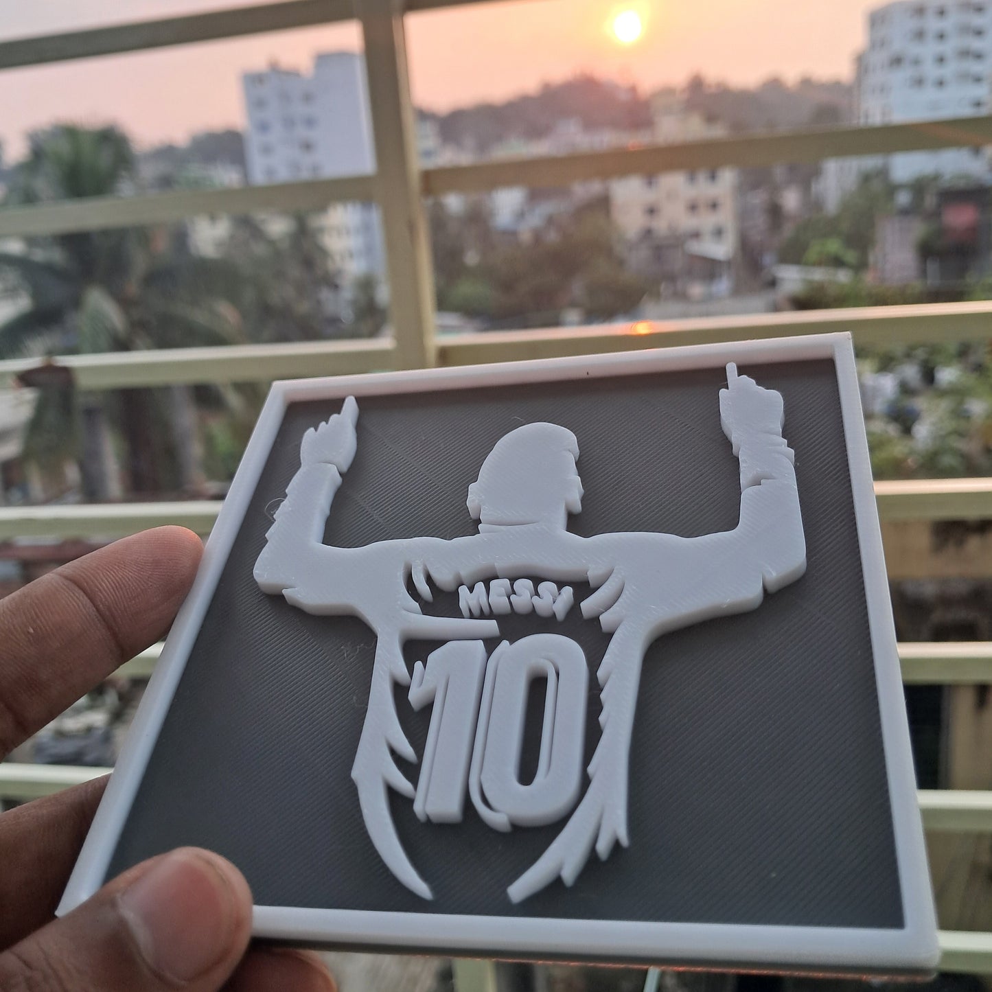 Leonel Messi LM10 Celebration Penalty Silhouette 3D STL Files For 3D Printing Using 3D Printer Machines