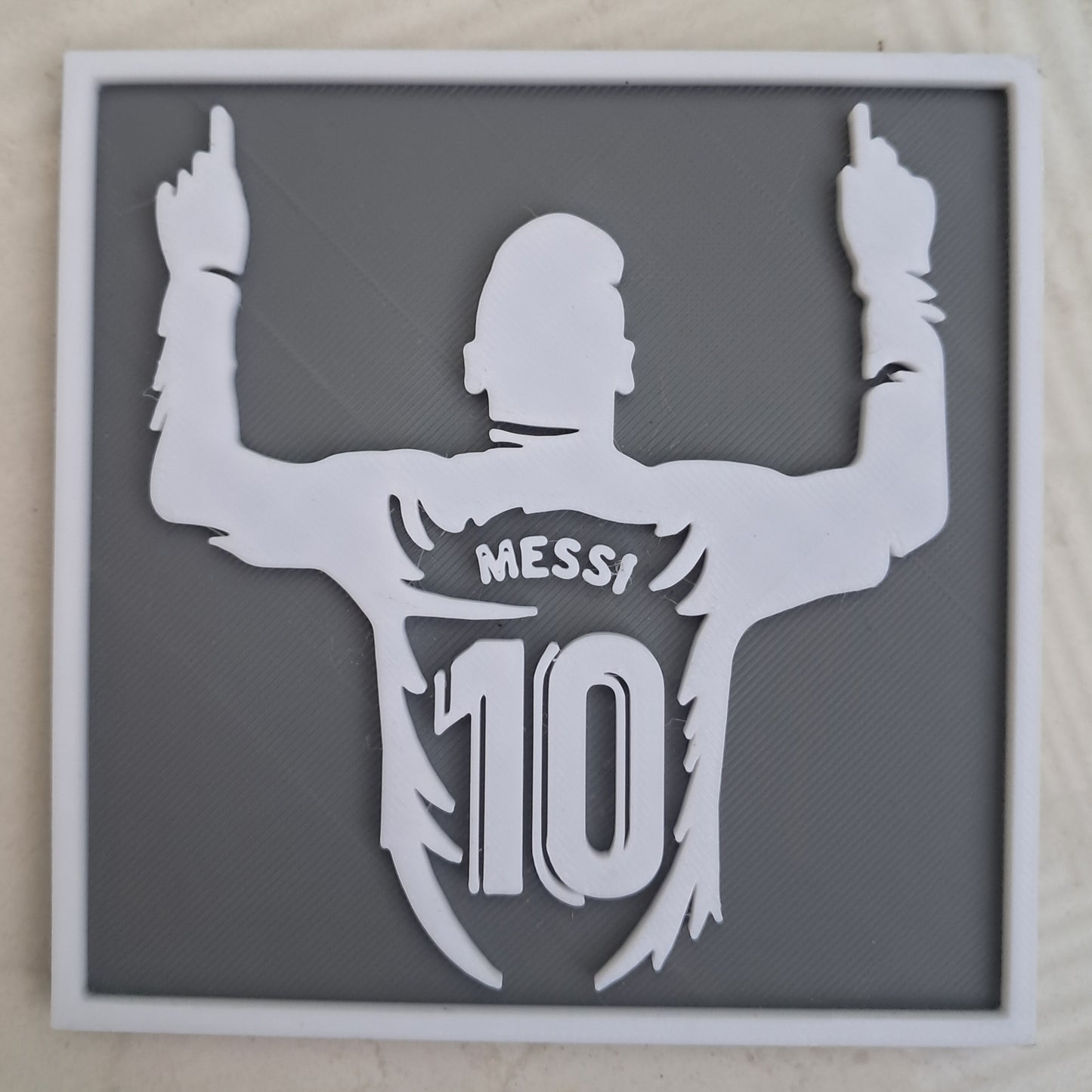 Leonel Messi LM10 Celebration Penalty Silhouette 3D STL Files For 3D Printing Using 3D Printer Machines