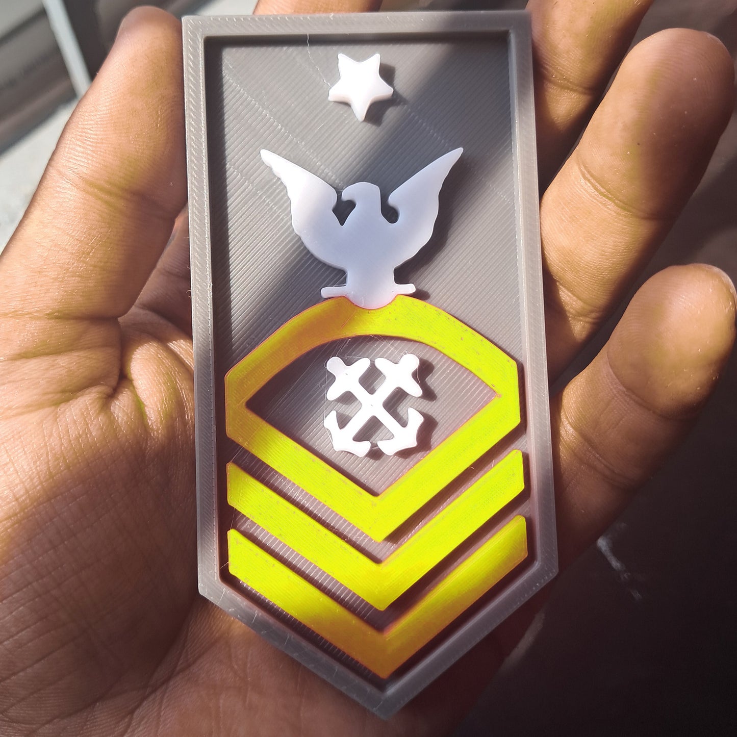 US Navy Senior Chief Petty Officer Insignia Symbols 3D STL Files For 3D Printing Using 3D Printer Machines