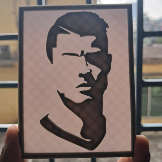 Cristiano Ronaldo CR7 Face Silhouette 3D STL Files For 3D Printing Using 3D Printer Machines