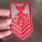 US Navy Hospital Corpsman HM1 Petty Officer Insignia Symbols 3D STL Files For 3D Printing Using 3D Printer Machines