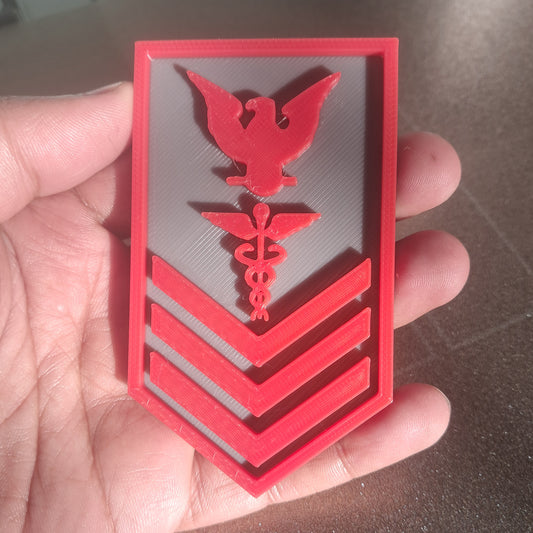 US Navy Hospital Corpsman HM1 Officer Insignia Symbols 3D STL Files For 3D Printing Using 3D Printer Machines
