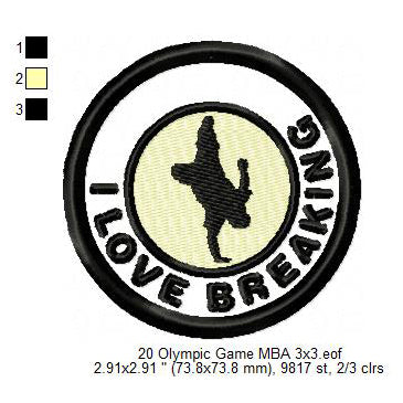 Olympic Sports Boxing Breaking Climbing Cycling BMX Racing Cycling Road Diving Equestrian Fencing Futsal Football Silhouette Badges Patches Machine Embroidery Digitized Design Files