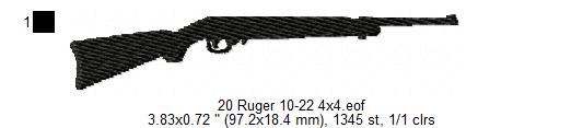 USA Popular Weapons Guns Rifles Silhouette Shadow Machine Embroidery Digitized Design Files | Dst | Pes | Hus | VP3 (Copy)