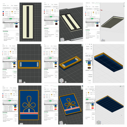 US Army Military W-5 Chief Warrant Officer Board Mess Uniform Insignia Emblem Symbols 3D STL Files For 3D Printing Using 3D Printer Machines
