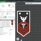 US Navy HCMC E-9 Petty Officer Insignia Emblem Symbols 3D STL Files For 3D Printing Using 3D Printer Machines