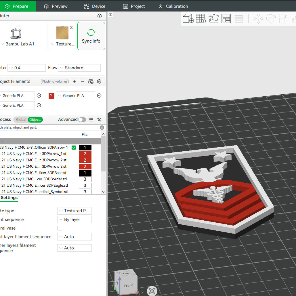 US Navy HCMC E-9 Petty Officer Insignia Emblem Symbols 3D STL Files For 3D Printing Using 3D Printer Machines