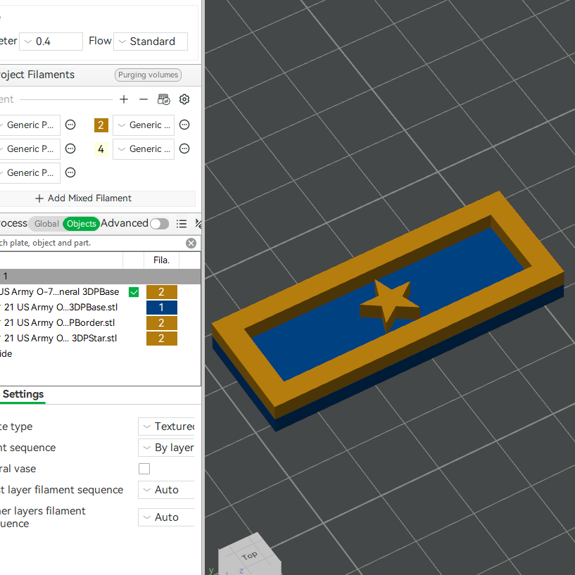 US Army Military O-7 Brigadier General Mess Uniform Officer Insignia Emblem Symbols 3D STL Files For 3D Printing Using 3D Printer Machines