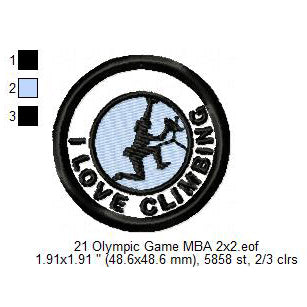 Olympic Sports Boxing Breaking Climbing Cycling BMX Racing Cycling Road Diving Equestrian Fencing Futsal Football Silhouette Badges Patches Machine Embroidery Digitized Design Files