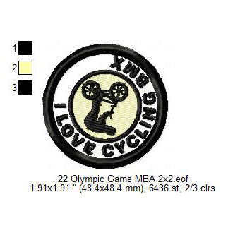 Olympic Sports Boxing Breaking Climbing Cycling BMX Racing Cycling Road Diving Equestrian Fencing Futsal Football Silhouette Badges Patches Machine Embroidery Digitized Design Files