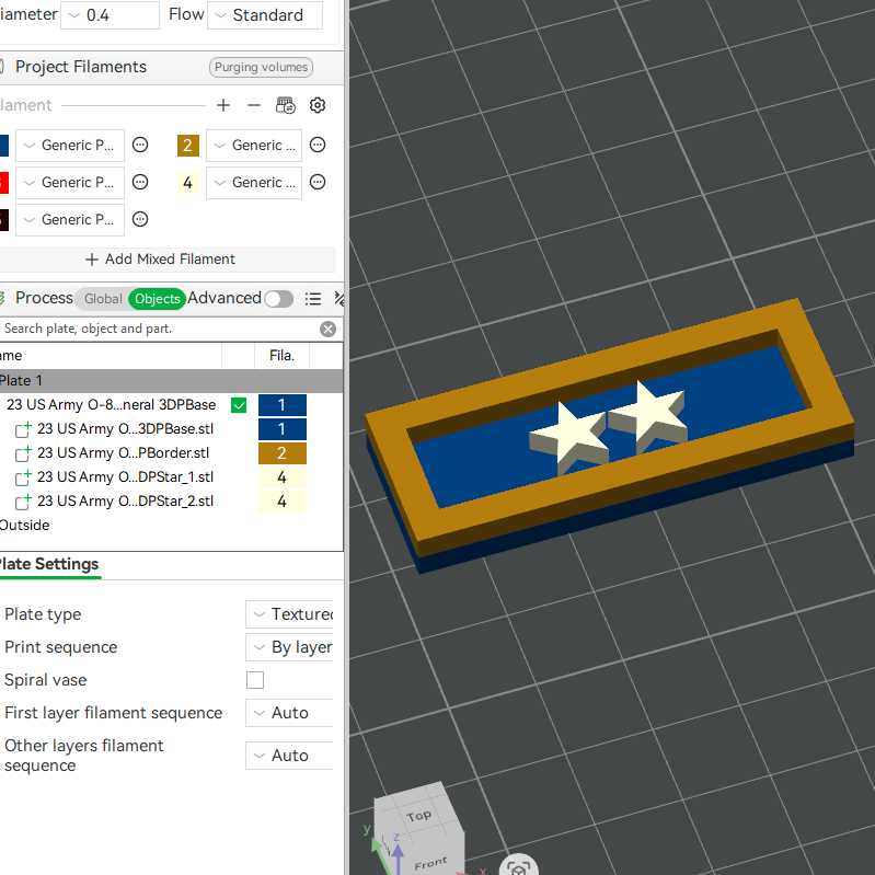 US Army Military O-8 Major General Mess Uniform Officer Insignia Emblem Symbols 3D STL Files For 3D Printing Using 3D Printer Machines