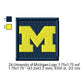 University of Michigan Logo Machine Embroidery Digitized Design Files