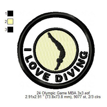 Olympic Sports Boxing Breaking Climbing Cycling BMX Racing Cycling Road Diving Equestrian Fencing Futsal Football Silhouette Badges Patches Machine Embroidery Digitized Design Files