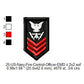 US Navy Fire Control Petty Officer Insignia Patch Machine Embroidery Digitized Design Files