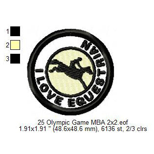 Olympic Sports Boxing Breaking Climbing Cycling BMX Racing Cycling Road Diving Equestrian Fencing Futsal Football Silhouette Badges Patches Machine Embroidery Digitized Design Files