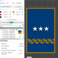 US Army Military O-9 Lieutenant Mess Uniform Officer Insignia Emblem Symbols 3D STL Files For 3D Printing Using 3D Printer Machines