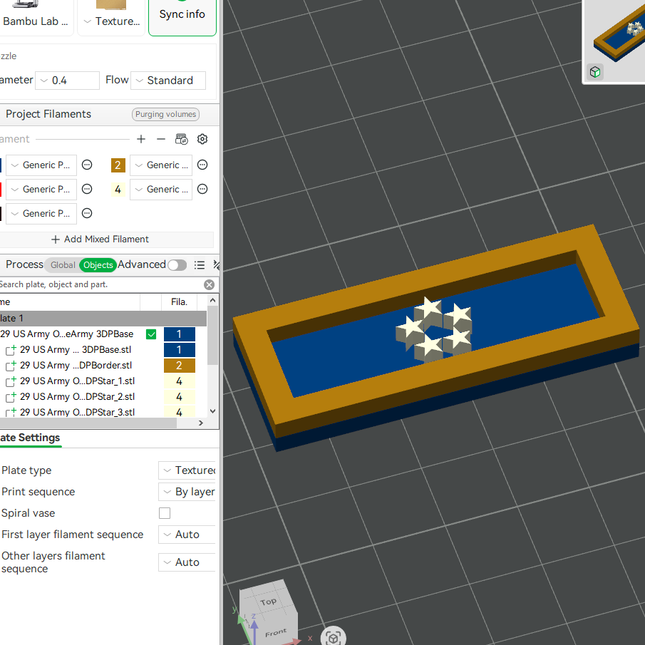 US Army Military O-11 General Of The Army Mess Uniform Officer Insignia Emblem Symbols 3D STL Files For 3D Printing Using 3D Printer Machines