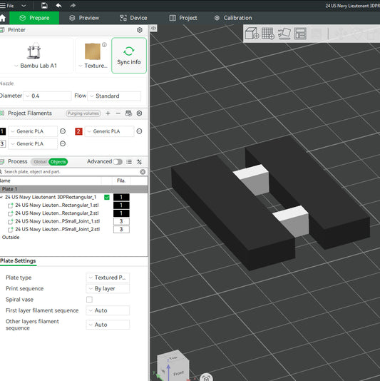 US Navy Lieutenant Pattie Officer Insignia Emblem Symbols 3D STL Files For 3D Printing Using 3D Printer Machines