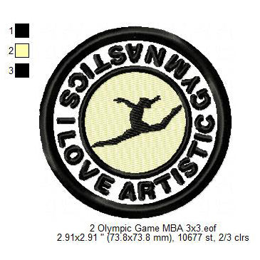 Olympic Sports Artistic Gymnastic Athletics Sprint High Long Jump Archery Silhouette Machine Embroidery Digitized Design Files