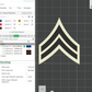 US Army Military E-4 Corporal E-4 Specialist Officer Insignia Emblem Symbols 3D STL Files For 3D Printing Using 3D Printer Machines
