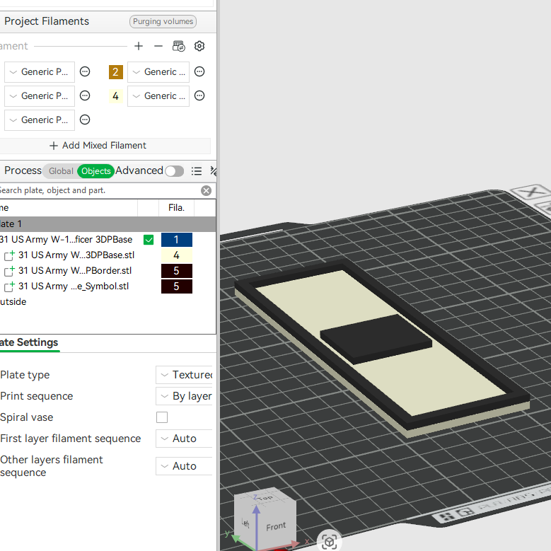US Army Military W-1 Warrant Officer Board Mess Uniform Insignia Emblem Symbols 3D STL Files For 3D Printing Using 3D Printer Machines