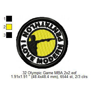 Olympic Sports Golf Hockey Rowing Karate Judo Modern Pentathlon Rhythmic Gymnastics Roller Speed Skating, Rugby 7 Sevens Silhouette Badges Patches Machine Embroidery Digitized Design Files