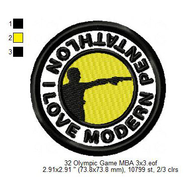 Olympic Sports Golf Hockey Rowing Karate Judo Modern Pentathlon Rhythmic Gymnastics Roller Speed Skating, Rugby 7 Sevens Silhouette Badges Patches Machine Embroidery Digitized Design Files
